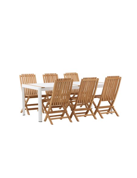 Matgrupp Togo med Ghana matstolar, 200 × 100 cm