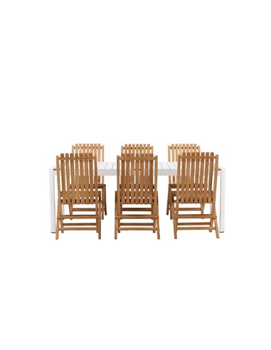 Matgrupp Togo med Ghana matstolar, 200 × 100 cm