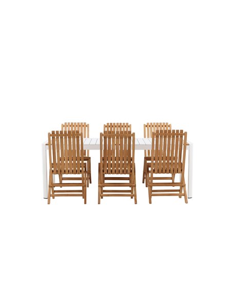 Matgrupp Togo med Ghana matstolar, 200 × 100 cm