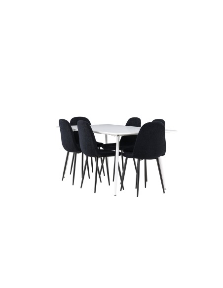 Matgrupp Silar med Polar matstolar, 180 × 90 cm