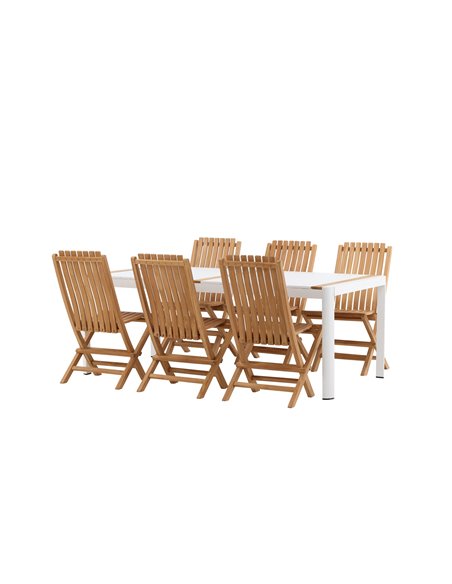 Matgrupp Togo med Ghana matstolar, 200 × 100 cm