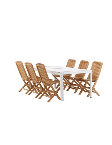 Matgrupp Togo med Ghana matstolar, 200 × 100 cm