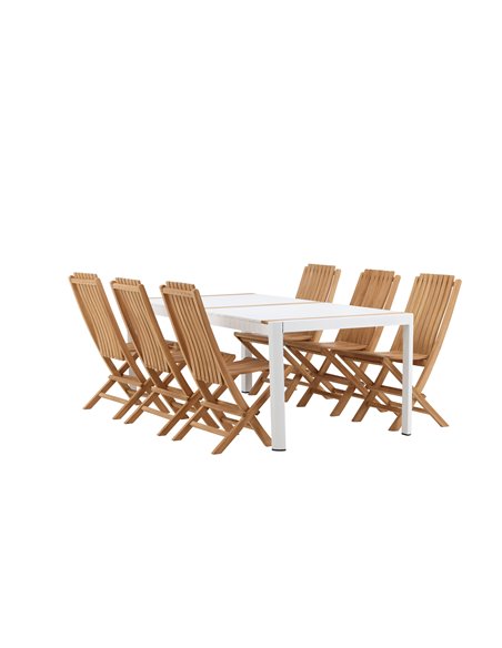 Matgrupp Togo med Ghana matstolar, 200 × 100 cm