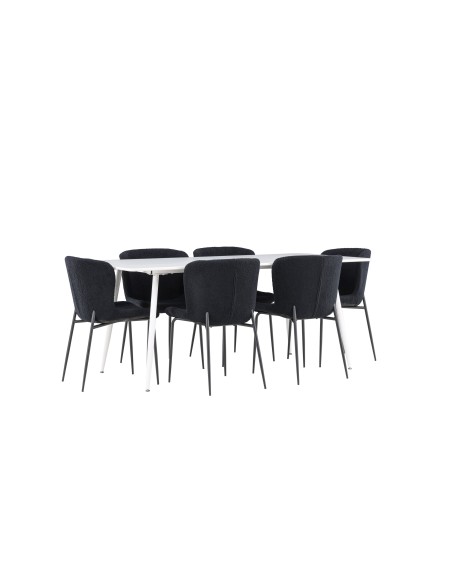 Matgrupp Silar med Modesto matstolar, 180 × 90 cm