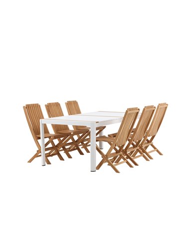 Matgrupp Togo med Ghana matstolar, 200 × 100 cm
