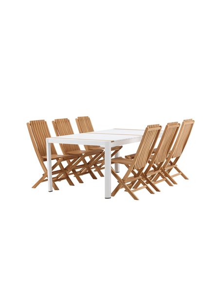 Matgrupp Togo med Ghana matstolar, 200 × 100 cm