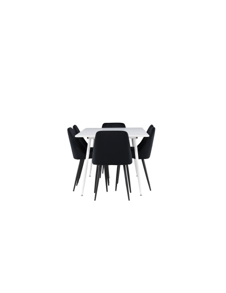 Matgrupp Silar med Night matstolar, 180 × 90 cm