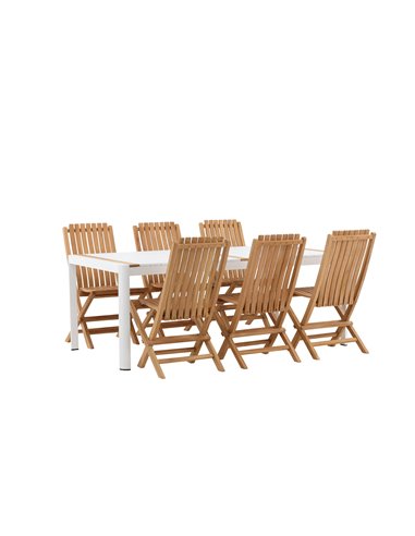 Matgrupp Togo med Ghana matstolar, 200 × 100 cm