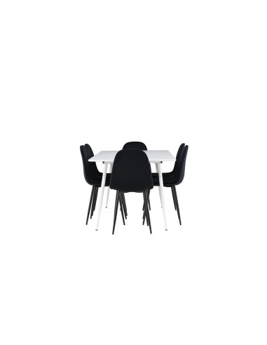 Matgrupp Silar med Polar matstolar, 180 × 90 cm