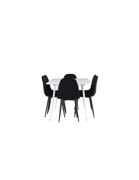 Matgrupp Silar med Polar matstolar, 180 × 90 cm