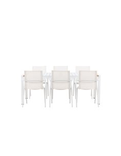 Matgrupp Togo med Alina matstolar, 200 × 100 cm