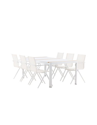 Matgrupp Togo med Alina matstolar, 200 × 100 cm