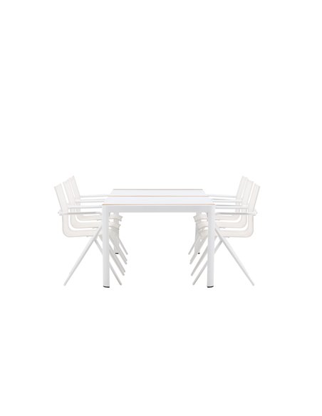 Matgrupp Togo med Alina matstolar, 200 × 100 cm
