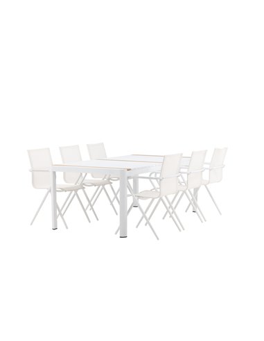 Matgrupp Togo med Alina matstolar, 200 × 100 cm