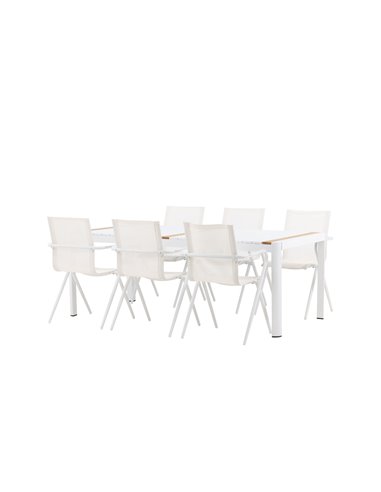 Matgrupp Togo med Alina matstolar, 200 × 100 cm