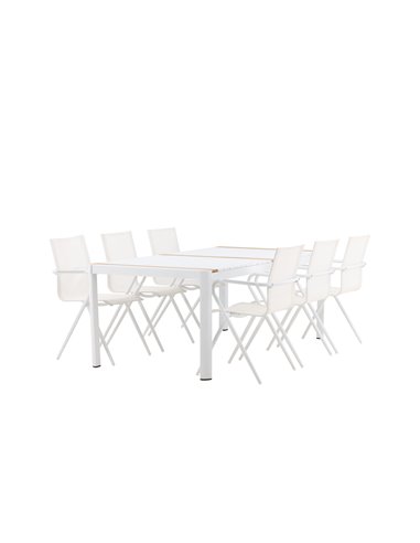 Matgrupp Togo med Alina matstolar, 200 × 100 cm