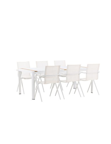 Matgrupp Togo med Alina matstolar, 200 × 100 cm
