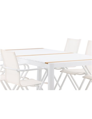 Matgrupp Togo med Alina matstolar, 200 × 100 cm