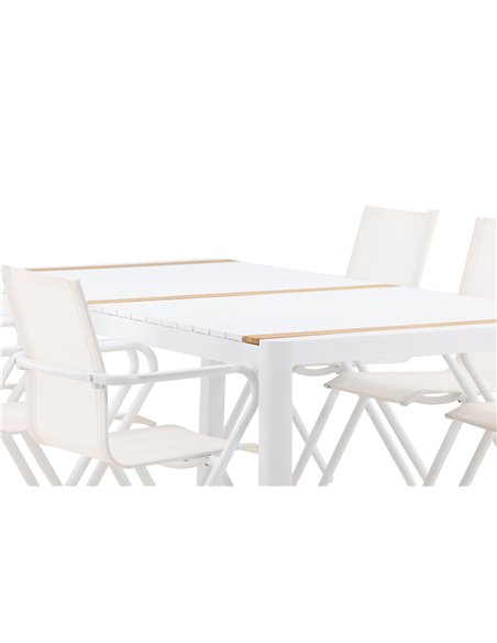 Matgrupp Togo med Alina matstolar, 200 × 100 cm