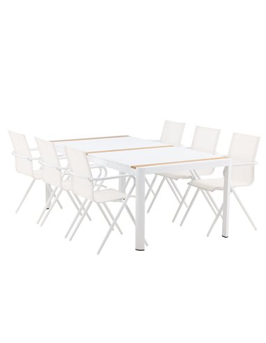 Matgrupp Togo med Alina matstolar, 200 × 100 cm