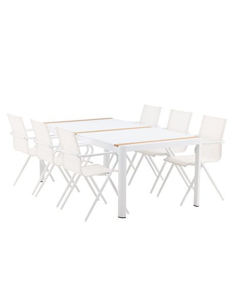 Matgrupp Togo med Alina matstolar, 200 × 100 cm