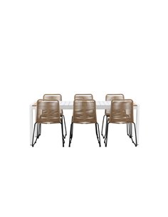 Matgrupp Togo med Lindos matstolar, 200 × 100 cm