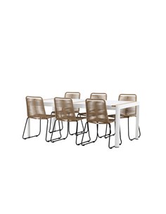 Matgrupp Togo med Lindos matstolar, 200 × 100 cm 2