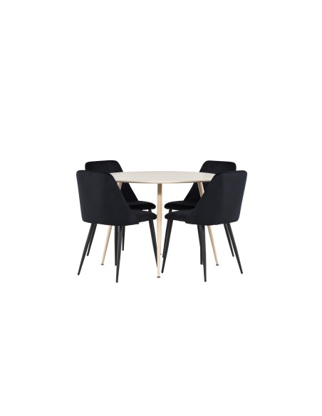Matgrupp Plaza med Night matstolar