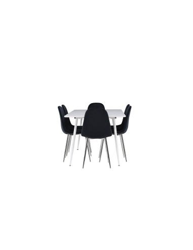 Matgrupp Silar med Polar matstolar, 180 × 90 cm