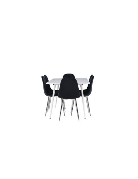 Matgrupp Silar med Polar matstolar, 180 × 90 cm