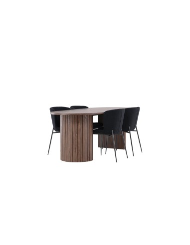Matgrupp Härön med Modesto matstolar, 200 × 90 cm
