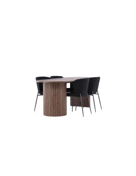 Matgrupp Härön med Modesto matstolar, 200 × 90 cm