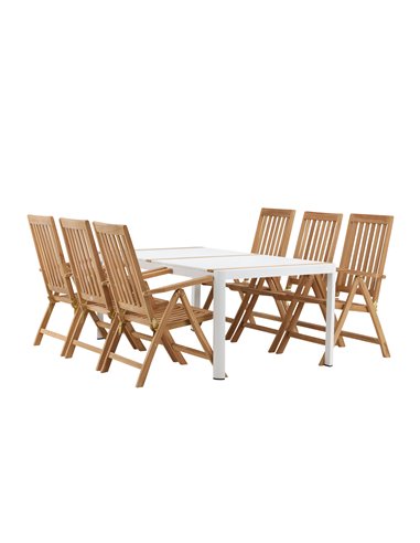 Matgrupp Togo med Kenya matstolar, 200 × 100 cm
