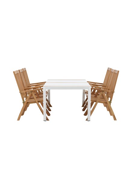 Matgrupp Togo med Kenya matstolar, 200 × 100 cm