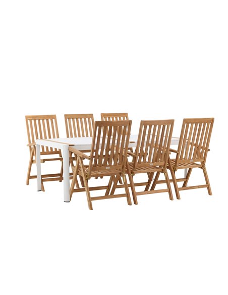 Matgrupp Togo med Kenya matstolar, 200 × 100 cm