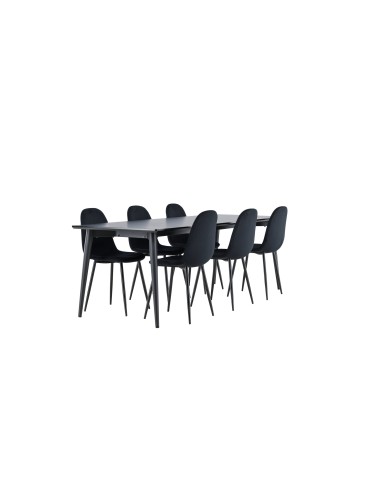 Matgrupp Ellis med Polar matstolar, 230 × 85 cm