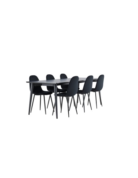 Matgrupp Ellis med Polar matstolar, 230 × 85 cm