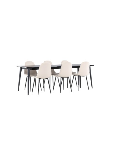 Matgrupp Ellis med Polar matstolar, 230 × 85 cm
