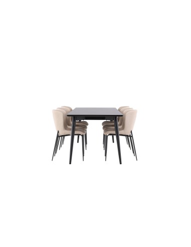 Matgrupp Ellis med Modesto matstolar, 230 × 85 cm