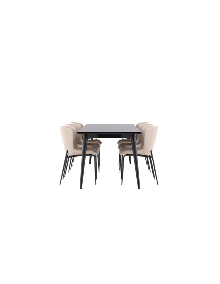 Matgrupp Ellis med Modesto matstolar, 230 × 85 cm