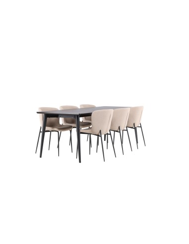 Matgrupp Ellis med Modesto matstolar, 230 × 85 cm