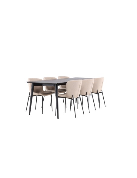 Matgrupp Ellis med Modesto matstolar, 230 × 85 cm