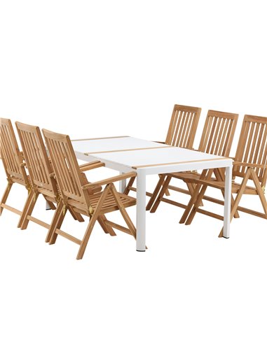 Matgrupp Togo med Kenya matstolar, 200 × 100 cm