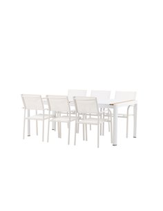 Matgrupp Togo med Santorini matstolar, 200 × 100 cm 2