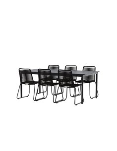 Matgrupp Modena med Lindos matstolar, 200 × 100 cm 2