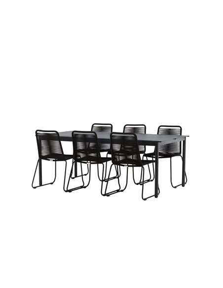 Matgrupp Modena med Lindos matstolar, 200 × 100 cm