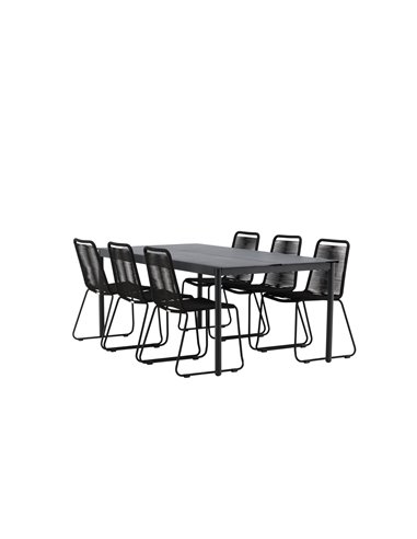 Matgrupp Modena med Lindos matstolar, 200 × 100 cm