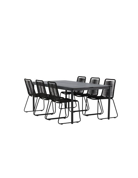 Matgrupp Modena med Lindos matstolar, 200 × 100 cm