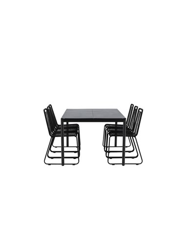 Matgrupp Modena med Lindos matstolar, 200 × 100 cm