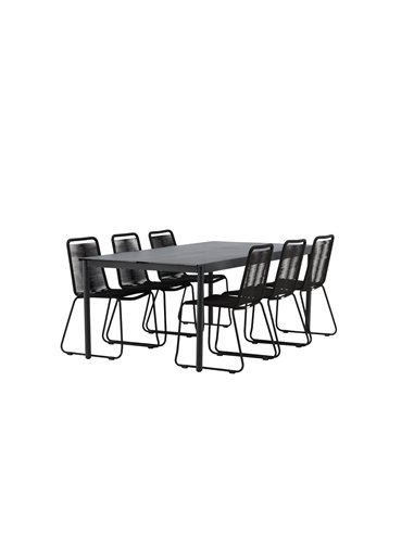 Matgrupp Modena med Lindos matstolar, 200 × 100 cm